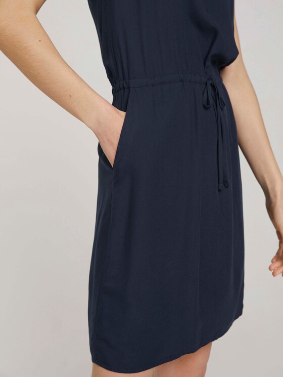 Kurzes Kleid mit Tunnelzug - Frauen - Sky Captain Blue Kurzes Kleid mit Tunnelzug - Frauen - Sky Captain Blue - 9 - TOM TAILOR