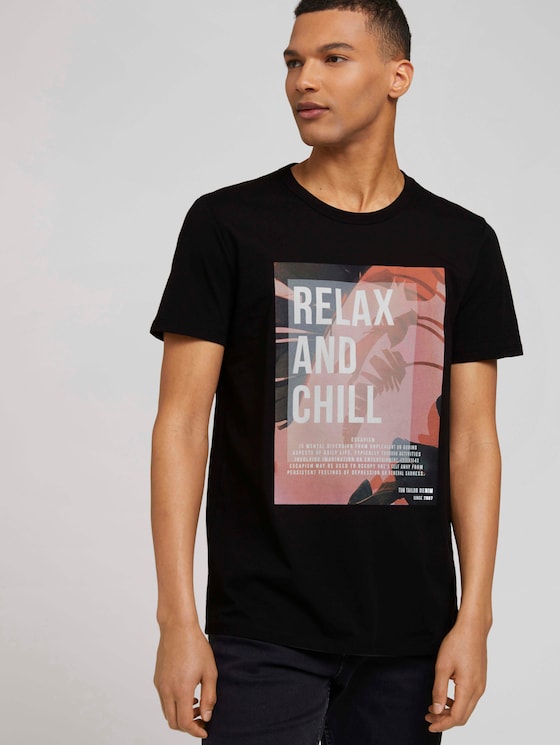 Print T-Shirt - Männer - Black Print T-Shirt - Männer - Black - 5 - TOM TAILOR Denim