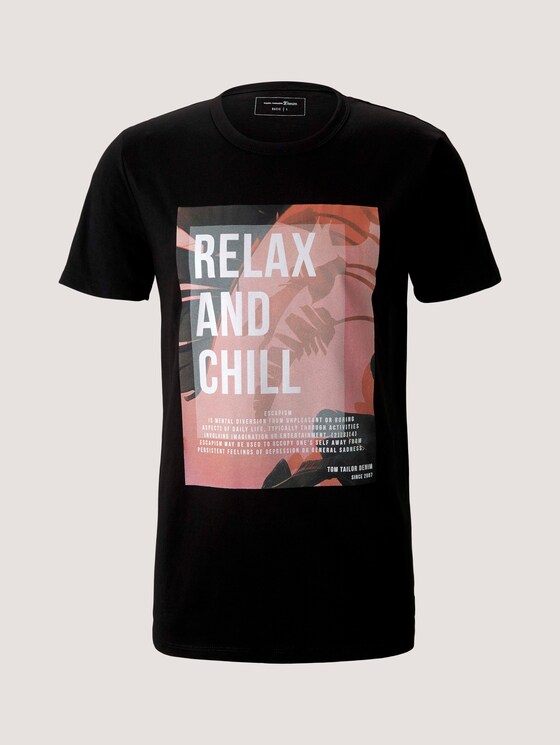 Print T-Shirt - Männer - Black Print T-Shirt - Männer - Black - 7 - TOM TAILOR Denim
