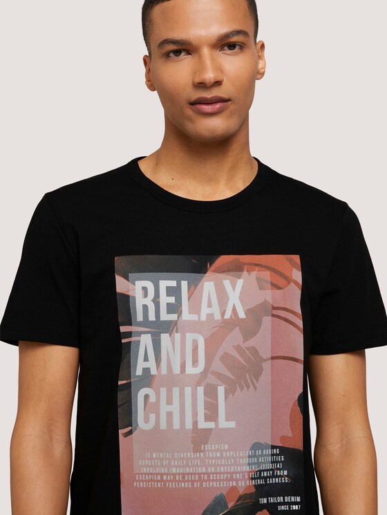 Print T-Shirt - Männer - Black Print T-Shirt - Männer - Black - 9 - TOM TAILOR Denim