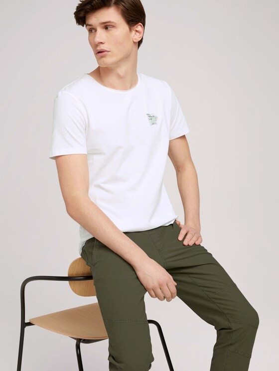 T-Shirt mit kleinem Print - Männer - White T-Shirt mit kleinem Print - Männer - White - 5 - TOM TAILOR Denim