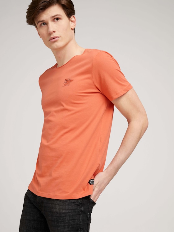 T-Shirt mit kleinem Print - Männer - orange lobster T-Shirt mit kleinem Print - Männer - orange lobster - 5 - TOM TAILOR Denim