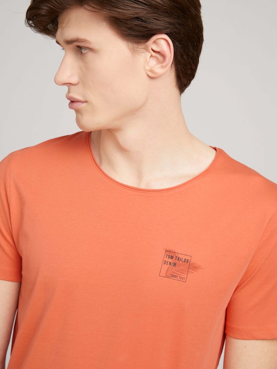 T-Shirt mit kleinem Print - Männer - orange lobster T-Shirt mit kleinem Print - Männer - orange lobster - 9 - TOM TAILOR Denim