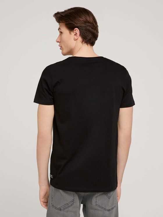T-Shirt mit kleinem Print - Männer - Black T-Shirt mit kleinem Print - Männer - Black - 2 - TOM TAILOR Denim