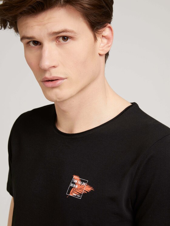 T-Shirt mit kleinem Print - Männer - Black T-Shirt mit kleinem Print - Männer - Black - 9 - TOM TAILOR Denim