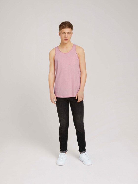 Tanktop met borstzak - Mannen - orange white yd thin stripe Tanktop met borstzak - Mannen - orange white yd thin stripe - 3 - TOM TAILOR Denim