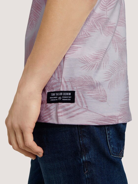 T-Shirt mit Palmenprint - Männer - peach inside palm leaf print T-Shirt mit Palmenprint - Männer - peach inside palm leaf print - 9 - TOM TAILOR Denim