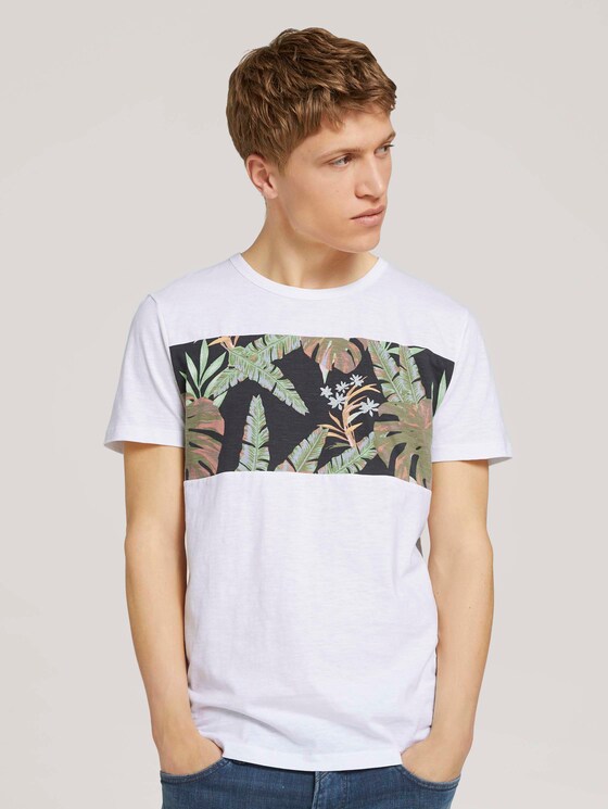 T-Shirt im Mustermix - Männer - White T-Shirt im Mustermix - Männer - White - 1 - TOM TAILOR Denim