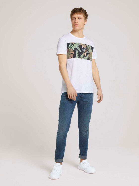 T-Shirt im Mustermix - Männer - White T-Shirt im Mustermix - Männer - White - 3 - TOM TAILOR Denim