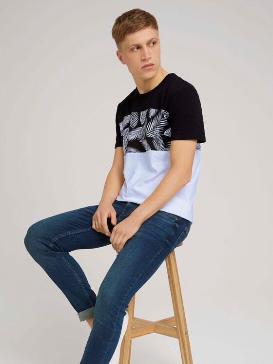 T-Shirt im Mustermix - Männer - Black T-Shirt im Mustermix - Männer - Black - 5 - TOM TAILOR Denim