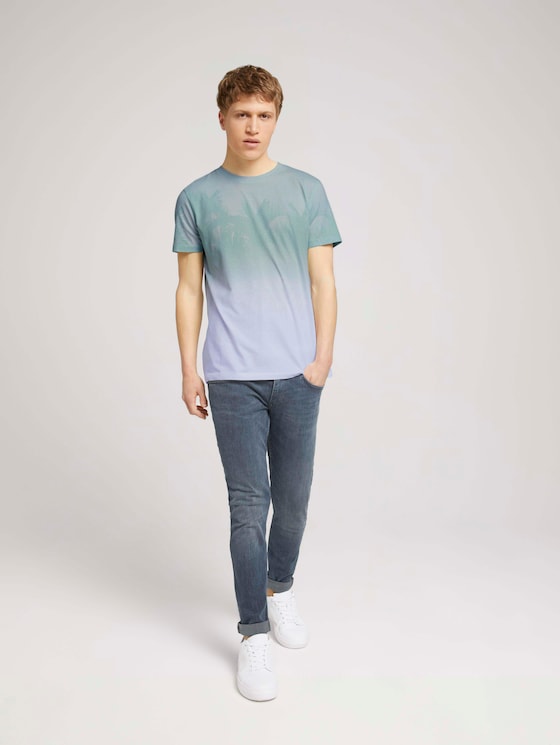 T-Shirt mit Farbverlauf - Männer - mint palm photo print T-Shirt mit Farbverlauf - Männer - mint palm photo print - 3 - TOM TAILOR Denim