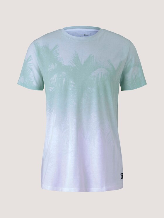T-Shirt mit Farbverlauf - Männer - mint palm photo print T-Shirt mit Farbverlauf - Männer - mint palm photo print - 7 - TOM TAILOR Denim