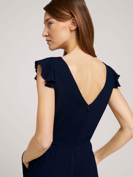 Mouwloze Jumpsuit met ruches - Vrouwen - Sky Captain Blue Mouwloze Jumpsuit met ruches - Vrouwen - Sky Captain Blue - 9 - TOM TAILOR