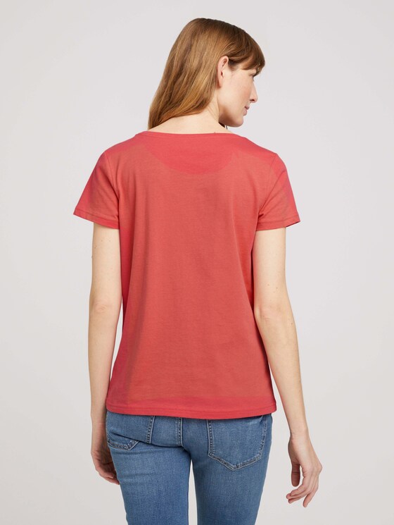 Print T-Shirt mit Bio-Baumwolle - Frauen - flamingo flower Print T-Shirt mit Bio-Baumwolle - Frauen - flamingo flower - 2 - TOM TAILOR