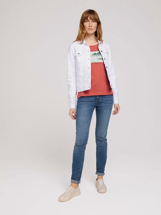 Print T-Shirt mit Bio-Baumwolle - Frauen - flamingo flower Print T-Shirt mit Bio-Baumwolle - Frauen - flamingo flower - 3 - TOM TAILOR