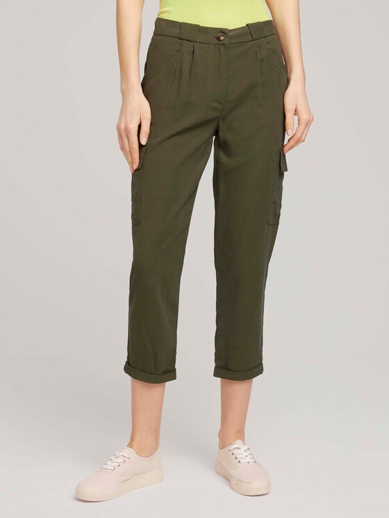 Loose Fit Cargohose - Frauen - Grape Leaf Green Loose Fit Cargohose - Frauen - Grape Leaf Green - 1 - TOM TAILOR