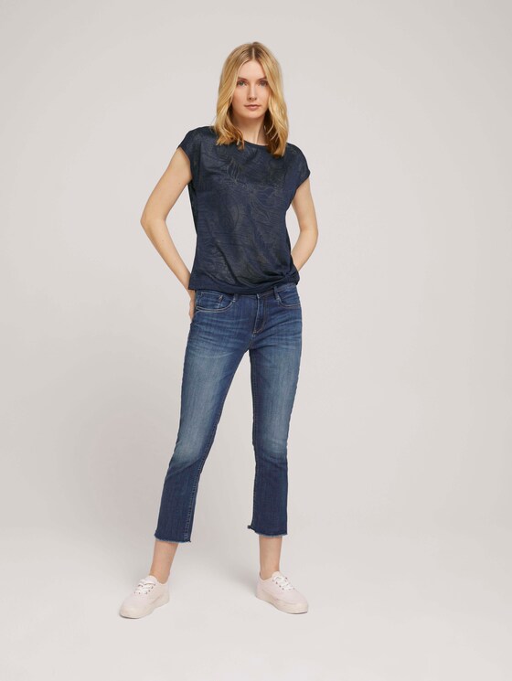 T-Shirt mit Knotendetail - Frauen - blue paisley design T-Shirt mit Knotendetail - Frauen - blue paisley design - 3 - TOM TAILOR
