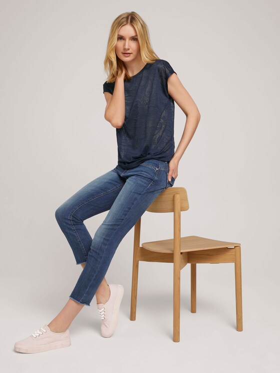 T-Shirt mit Knotendetail - Frauen - blue paisley design T-Shirt mit Knotendetail - Frauen - blue paisley design - 5 - TOM TAILOR