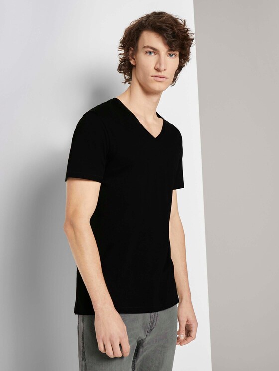 Doppelpack Basic T-Shirt - Männer - Black Doppelpack Basic T-Shirt - Männer - Black - 1 - TOM TAILOR Denim