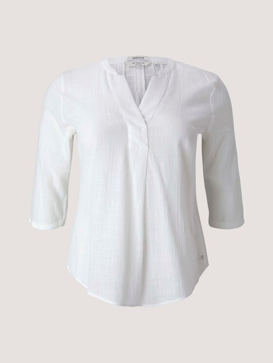Curvy - Tunika Bluse mit Bio-Baumwolle - Frauen - Whisper White Curvy - Tunika Bluse mit Bio-Baumwolle - Frauen - Whisper White - 7 - My True Me