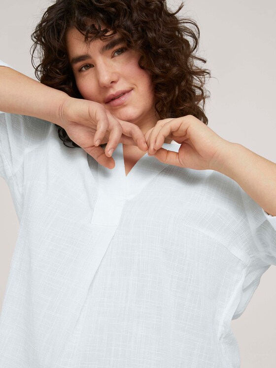 Curvy - Tunika Bluse mit Bio-Baumwolle - Frauen - Whisper White Curvy - Tunika Bluse mit Bio-Baumwolle - Frauen - Whisper White - 9 - My True Me