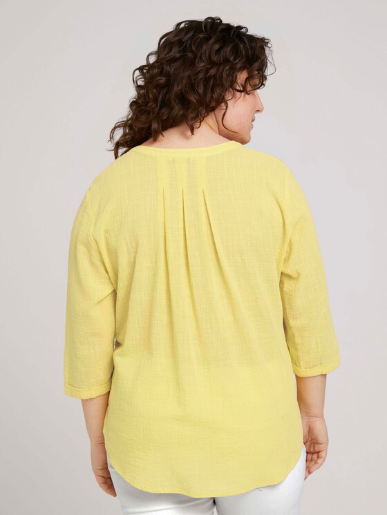Curvy - Tunika Bluse mit Bio-Baumwolle - Frauen - mellow yellow Curvy - Tunika Bluse mit Bio-Baumwolle - Frauen - mellow yellow - 2 - My True Me