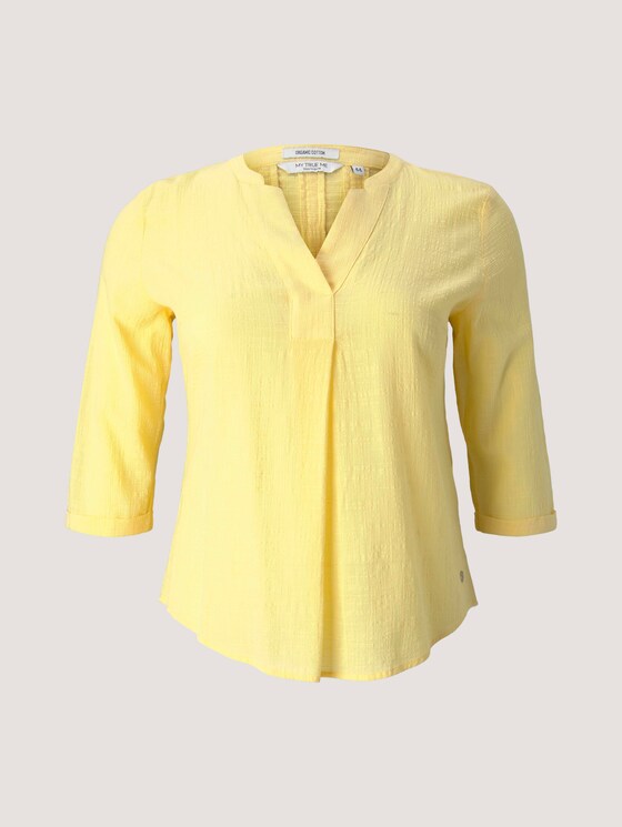 Curvy - Tunika Bluse mit Bio-Baumwolle - Frauen - mellow yellow Curvy - Tunika Bluse mit Bio-Baumwolle - Frauen - mellow yellow - 7 - My True Me