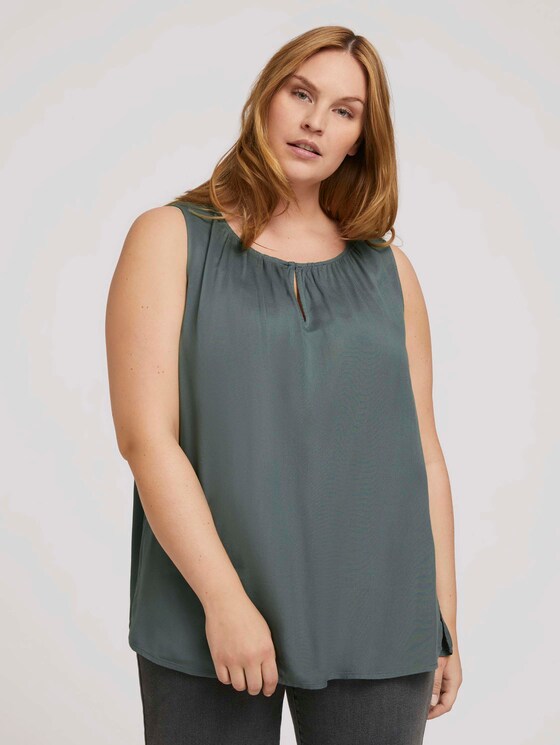 ärmellose Bluse - Frauen - washed jasper green ärmellose Bluse - Frauen - washed jasper green - 1 - My True Me