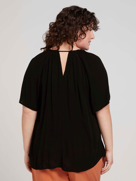 Plus - Gemusterte Bluse mit LENZING™ ECOVERO™ - Frauen - deep black Plus - Gemusterte Bluse mit LENZING™ ECOVERO™ - Frauen - deep black - 2 - My True Me