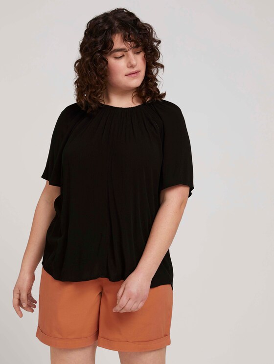 Plus - Gemusterte Bluse mit LENZING™ ECOVERO™ - Frauen - deep black Plus - Gemusterte Bluse mit LENZING™ ECOVERO™ - Frauen - deep black - 5 - My True Me