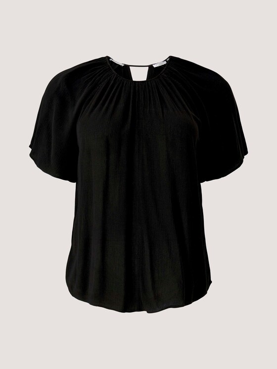Plus - Gemusterte Bluse mit LENZING™ ECOVERO™ - Frauen - deep black Plus - Gemusterte Bluse mit LENZING™ ECOVERO™ - Frauen - deep black - 7 - My True Me