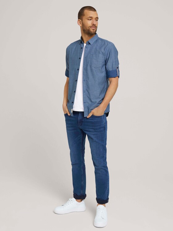 gestreiftes Hemd - Männer - navy horizontal small stripe gestreiftes Hemd - Männer - navy horizontal small stripe - 3 - TOM TAILOR