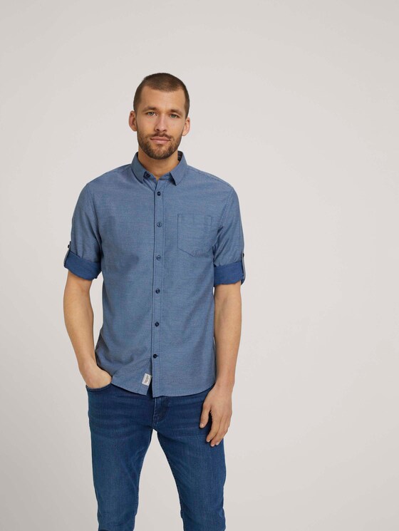 gestreiftes Hemd - Männer - navy horizontal small stripe gestreiftes Hemd - Männer - navy horizontal small stripe - 5 - TOM TAILOR