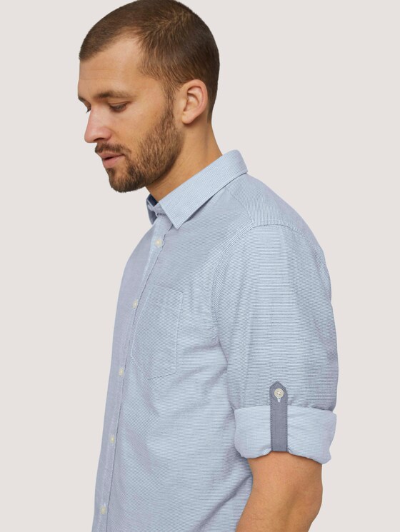 gestreiftes Hemd - Männer - off white horizontal stripe gestreiftes Hemd - Männer - off white horizontal stripe - 9 - TOM TAILOR