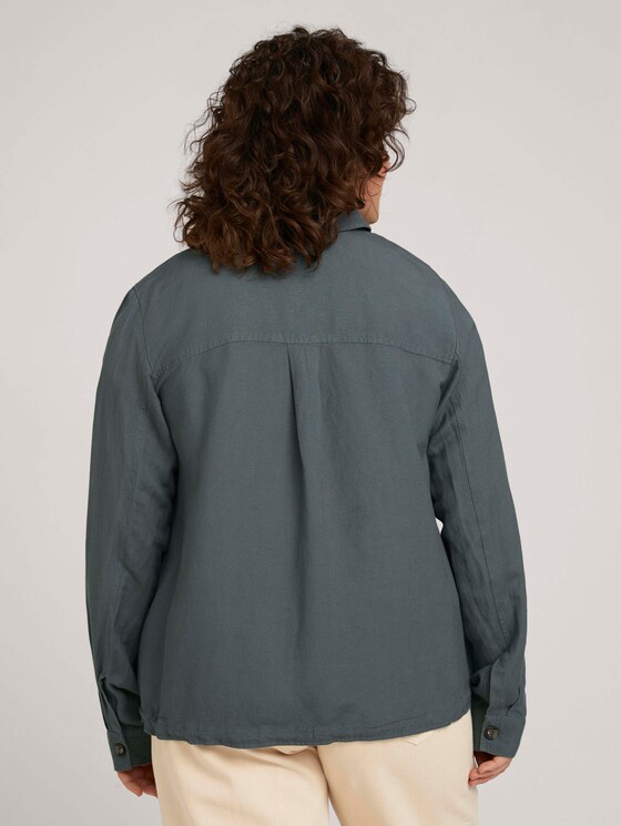 Blazer Hemdjacke mit Leinen - Frauen - washed jasper green Blazer Hemdjacke mit Leinen - Frauen - washed jasper green - 2 - My True Me