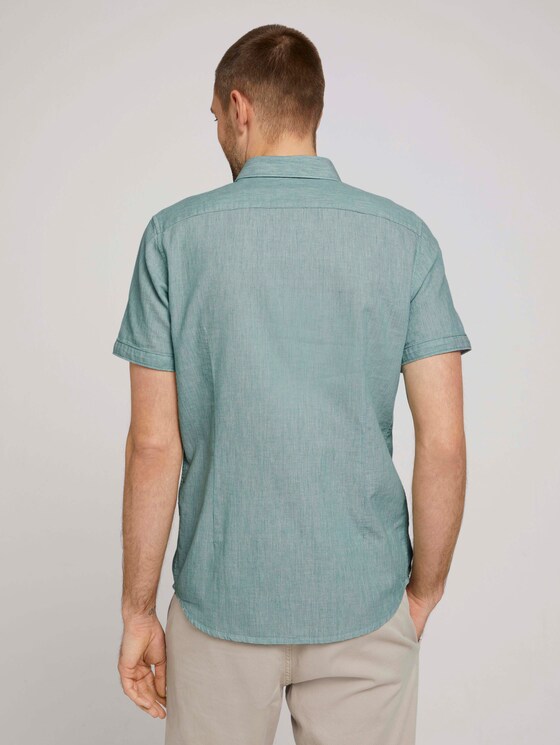 Strukturiertes Kurzarmhemd - Männer - green structure Strukturiertes Kurzarmhemd - Männer - green structure - 2 - TOM TAILOR