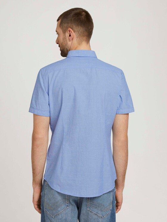 strukturiertes Kurzarmhemd - Männer - blue chambray with dobby strukturiertes Kurzarmhemd - Männer - blue chambray with dobby - 2 - TOM TAILOR