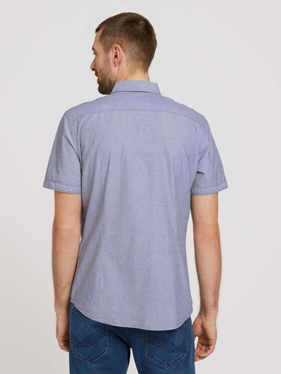 strukturiertes Kurzarmhemd - Männer - navy chambray with dobby strukturiertes Kurzarmhemd - Männer - navy chambray with dobby - 2 - TOM TAILOR