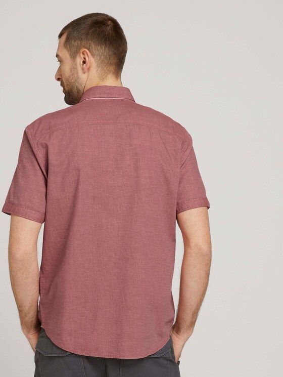 Kurzarmhemd - Männer - red white two face twill Kurzarmhemd - Männer - red white two face twill - 2 - TOM TAILOR