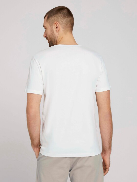 T-Shirt mit Print - Männer - Off White T-Shirt mit Print - Männer - Off White - 2 - TOM TAILOR