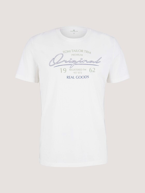 T-Shirt mit Print - Männer - Off White T-Shirt mit Print - Männer - Off White - 7 - TOM TAILOR