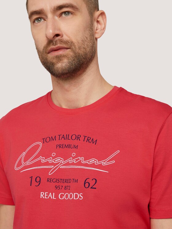 T-Shirt mit Print - Männer - Plain Red T-Shirt mit Print - Männer - Plain Red - 9 - TOM TAILOR
