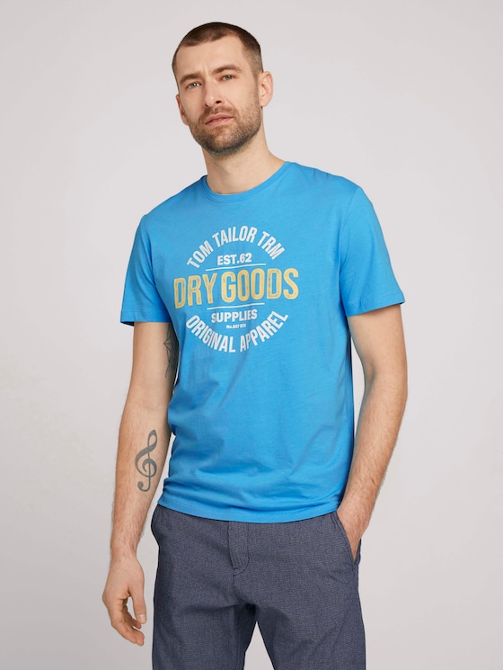 T-Shirt mit Print - Männer - aquarius turquoise T-Shirt mit Print - Männer - aquarius turquoise - 1 - TOM TAILOR