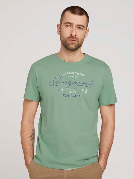 T-Shirt mit Print - Männer - light mint green T-Shirt mit Print - Männer - light mint green - 1 - TOM TAILOR