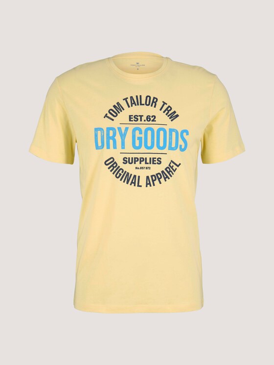 T-Shirt mit Print - Männer - pale straw yellow T-Shirt mit Print - Männer - pale straw yellow - 7 - TOM TAILOR