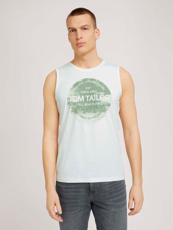 Tanktop mit Bio-Baumwolle - Männer - Off White Tanktop mit Bio-Baumwolle - Männer - Off White - 1 - TOM TAILOR