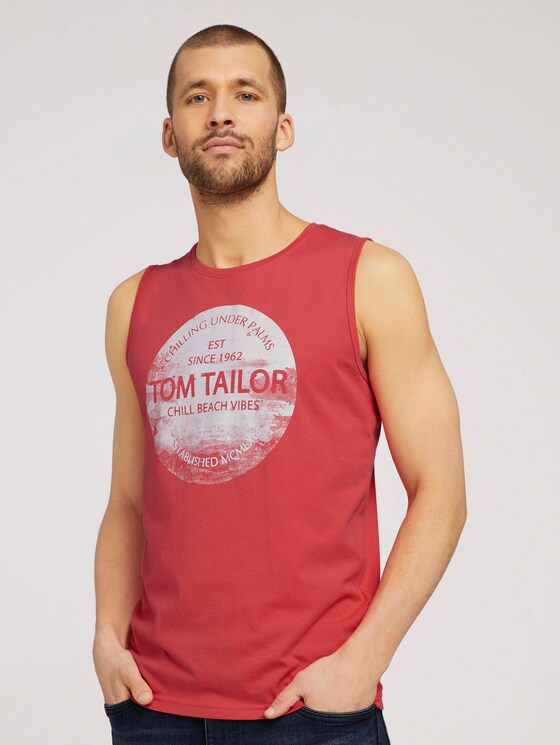 Tanktop mit Bio-Baumwolle - Männer - Plain Red Tanktop mit Bio-Baumwolle - Männer - Plain Red - 1 - TOM TAILOR