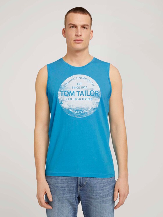 Tanktop mit Bio-Baumwolle - Männer - aquarius turquoise Tanktop mit Bio-Baumwolle - Männer - aquarius turquoise - 1 - TOM TAILOR