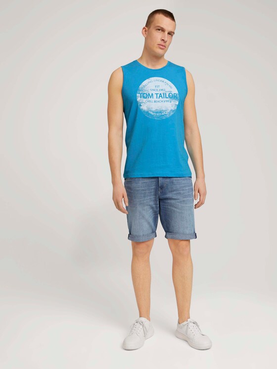 Tanktop mit Bio-Baumwolle - Männer - aquarius turquoise Tanktop mit Bio-Baumwolle - Männer - aquarius turquoise - 3 - TOM TAILOR