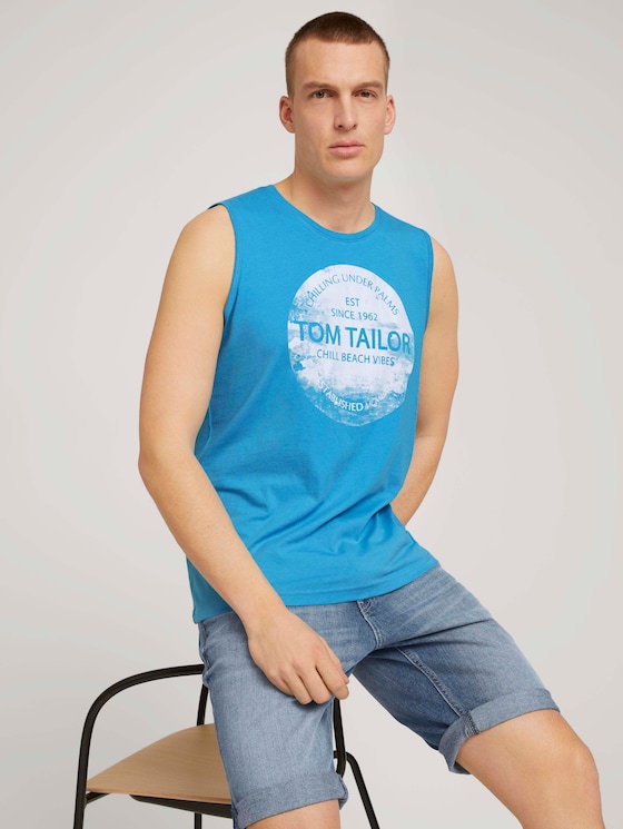 Tanktop mit Bio-Baumwolle - Männer - aquarius turquoise Tanktop mit Bio-Baumwolle - Männer - aquarius turquoise - 5 - TOM TAILOR